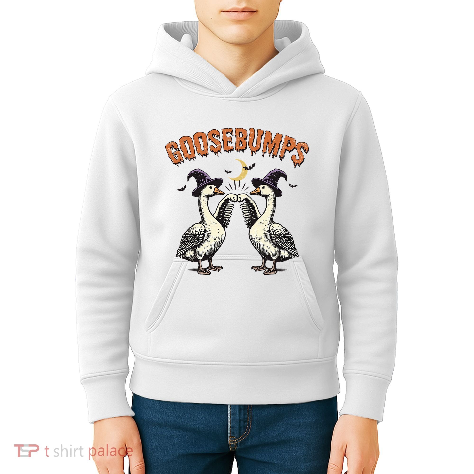 Goosebumps Funny Witch Goose Bumps Puns Halloween Kids Hoodie