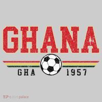 Ghana GHA 1957 Futbol World Soccer Crest  T-Shirt thumb 2