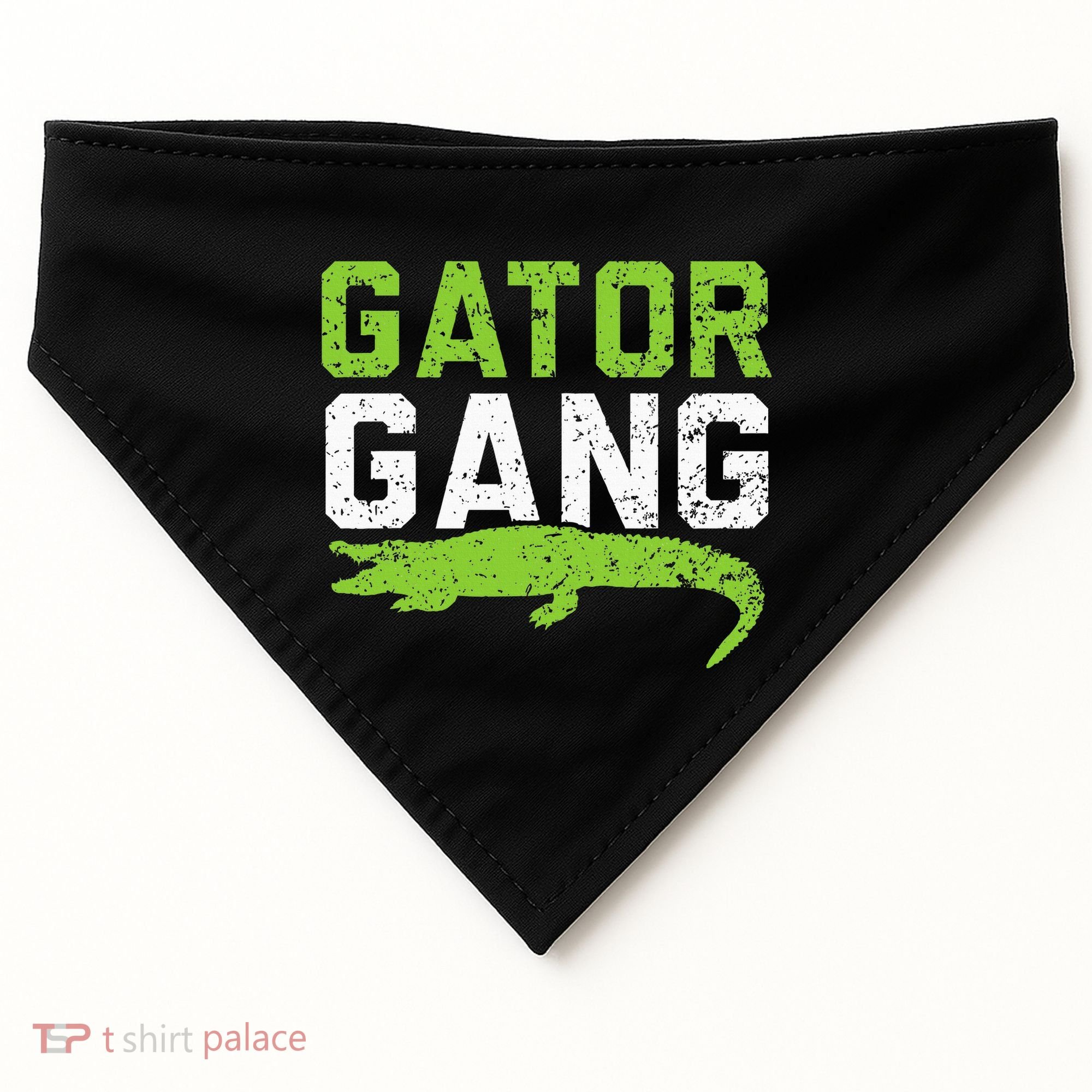 Gator Gang Alligator Heartbeat Zookeeper Crocodile Lover USA-Made Doggie Bandana