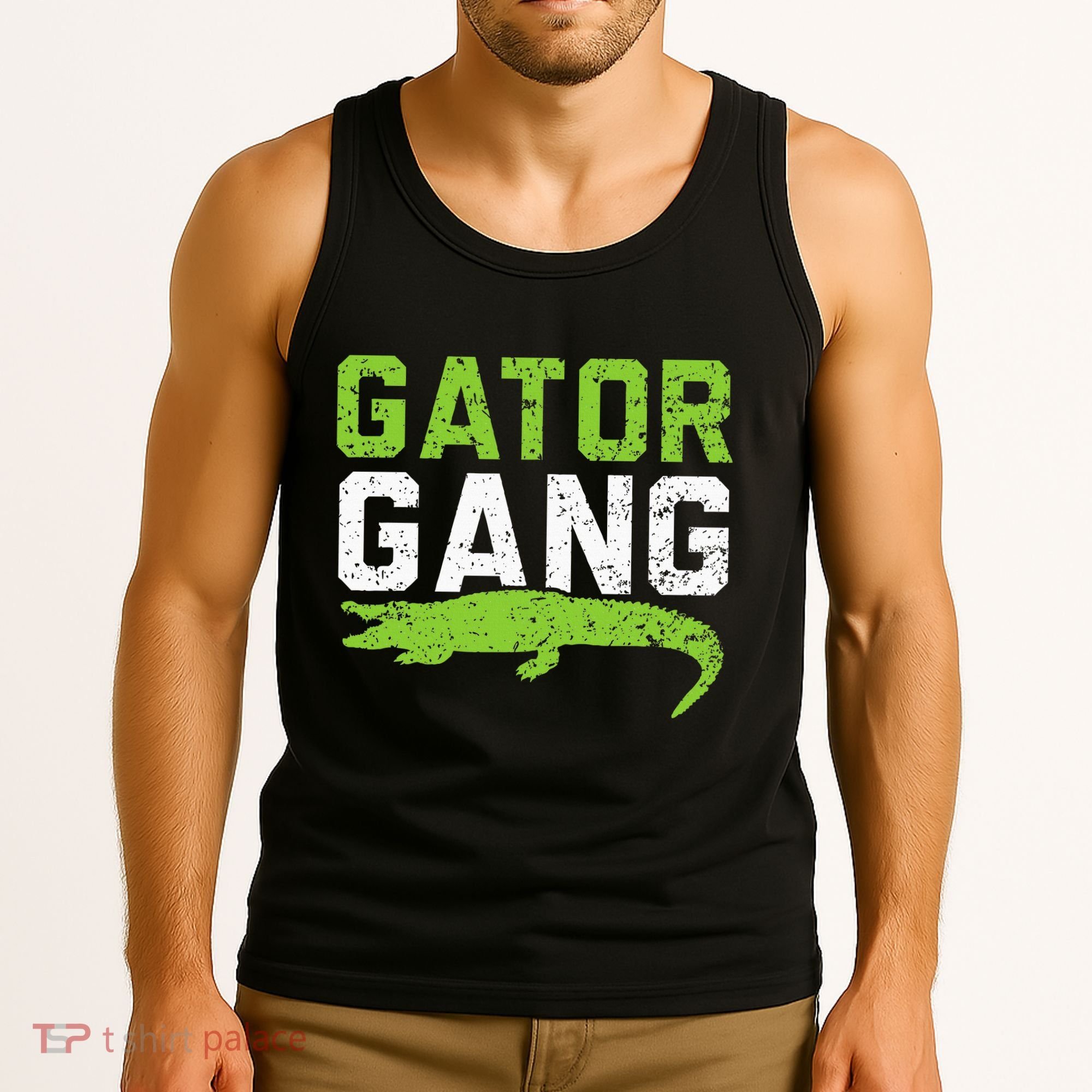 Gator Gang Alligator Heartbeat Zookeeper Crocodile Lover Tank Top