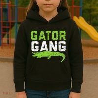 Gator Gang Alligator Heartbeat Zookeeper Crocodile Lover Kids Hoodie thumb 3