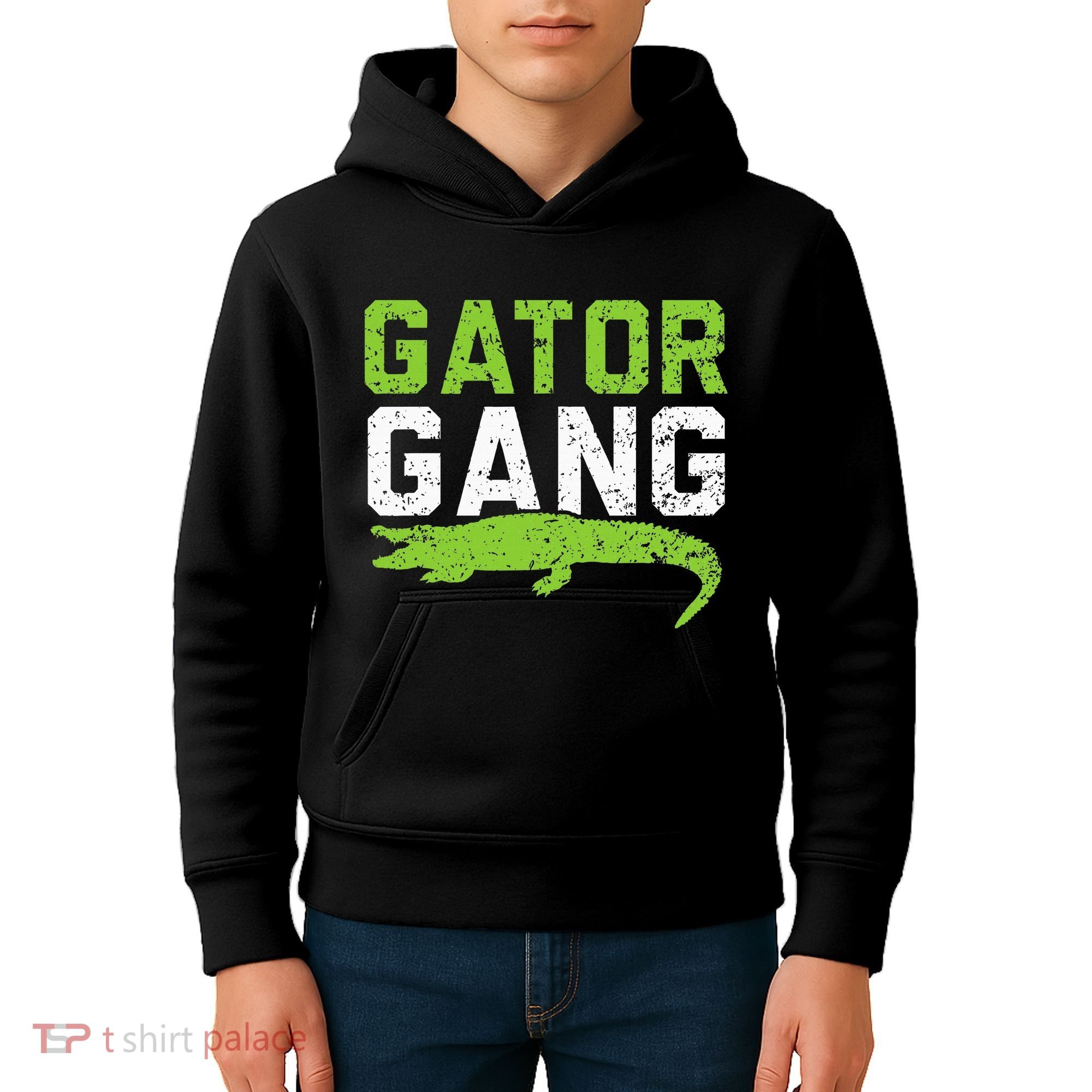 Gator Gang Alligator Heartbeat Zookeeper Crocodile Lover Kids Hoodie