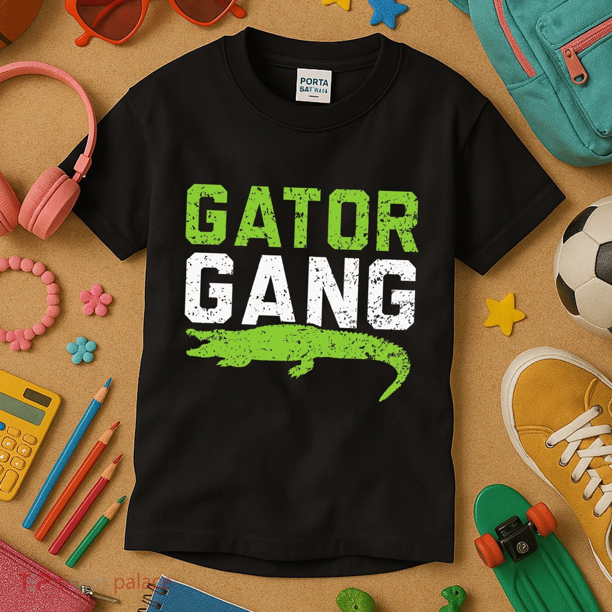 Gator Gang Alligator Heartbeat Zookeeper Crocodile Lover Kids T-Shirt