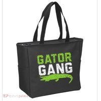 Gator Gang Alligator Heartbeat Zookeeper Crocodile Lover Tote Bag thumb 2