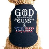 God Guns And Trump 2nd Amendment Pro Trump Doggie Tank thumb 0