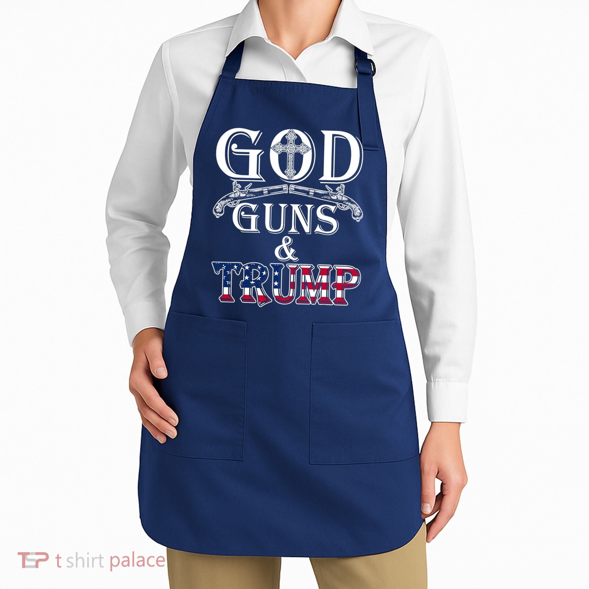 God Guns And Trump 2nd Amendment Pro Trump Apron