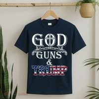 God Guns And Trump 2nd Amendment Pro Trump T-Shirt thumb 2