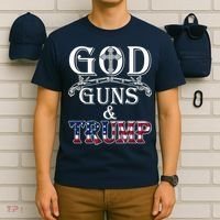 God Guns And Trump 2nd Amendment Pro Trump T-Shirt thumb 6