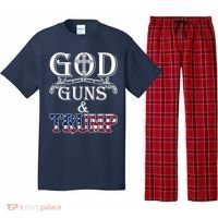 God Guns And Trump 2nd Amendment Pro Trump Pajama Set thumb 0