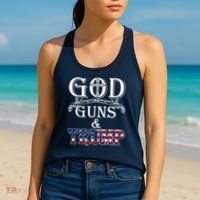 God Guns And Trump 2nd Amendment Pro Trump Women's Tank Top thumb 2