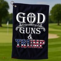 God Guns And Trump 2nd Amendment Pro Trump Golf Towel thumb 1