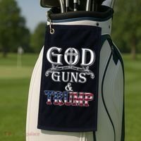 God Guns And Trump 2nd Amendment Pro Trump Golf Towel thumb 2