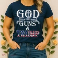 God Guns And Trump 2nd Amendment Pro Trump Women's T-Shirt thumb 2