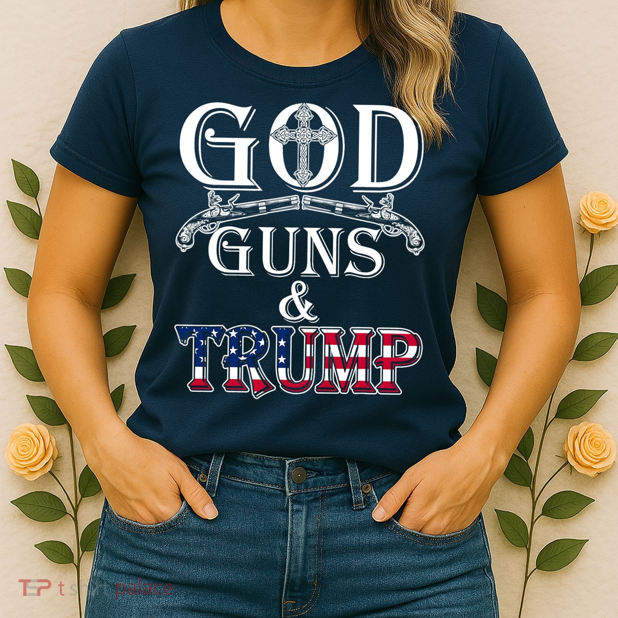 God Guns And Trump 2nd Amendment Pro Trump Women's T-Shirt