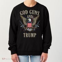 God Guns And Trump 2nd Amendment Flag Ar15 American Flag Women's Sweatshirt thumb 0