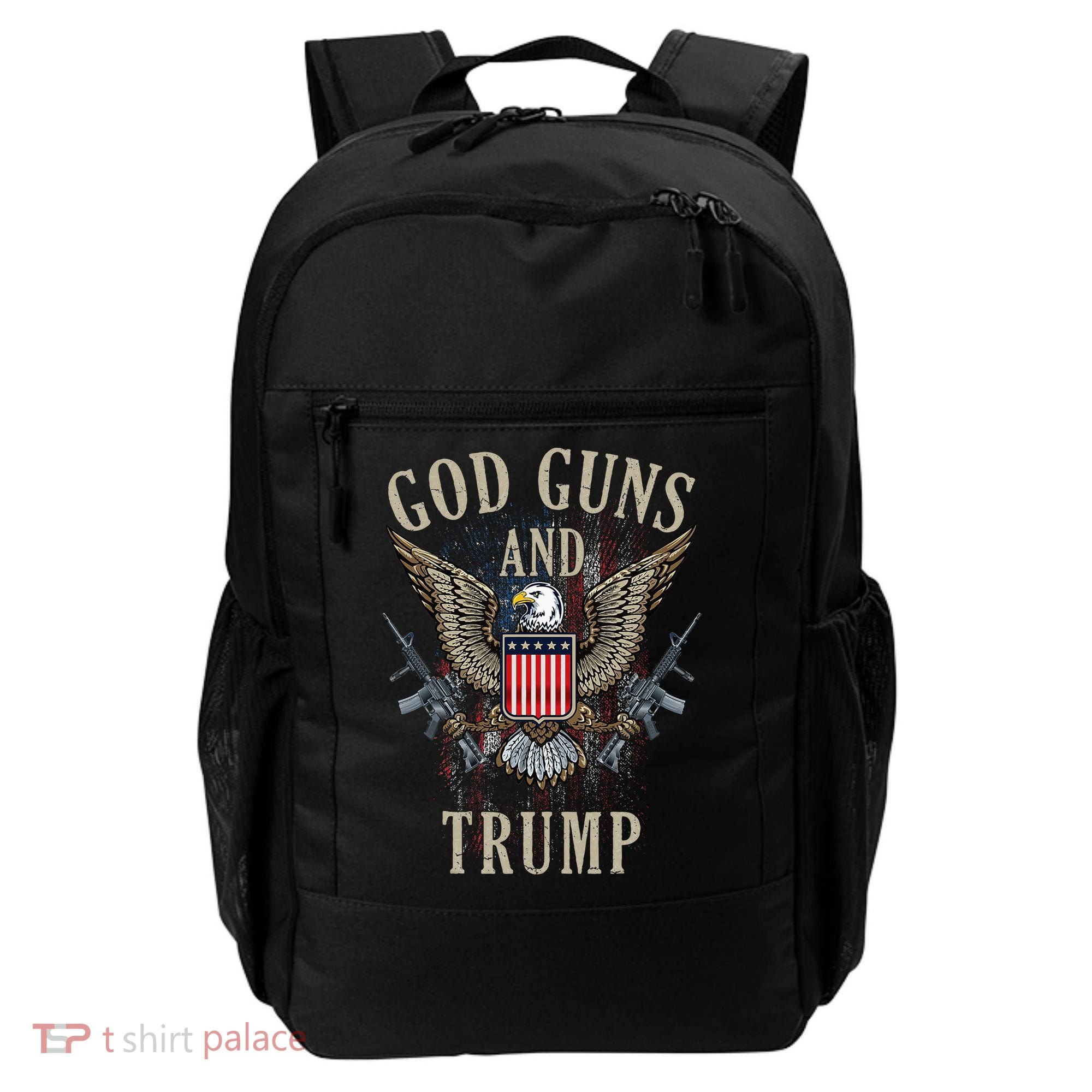 God Guns And Trump 2nd Amendment Flag Ar15 American Flag Backpack
