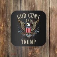 God Guns And Trump 2nd Amendment Flag Ar15 American Flag Coaster thumb 0