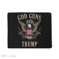 God Guns And Trump 2nd Amendment Flag Ar15 American Flag Mousepad thumb 0