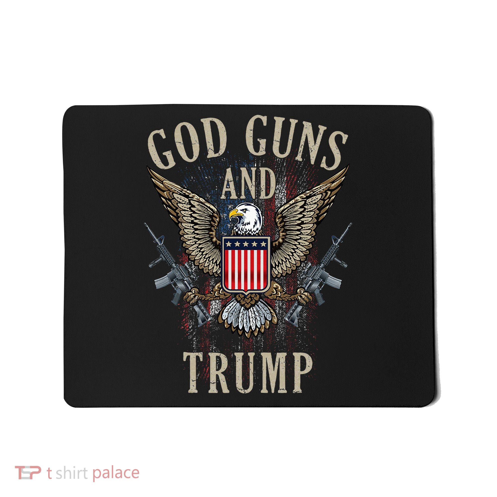 God Guns And Trump 2nd Amendment Flag Ar15 American Flag Mousepad