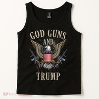 God Guns And Trump 2nd Amendment Flag Ar15 American Flag Tank Top thumb 2