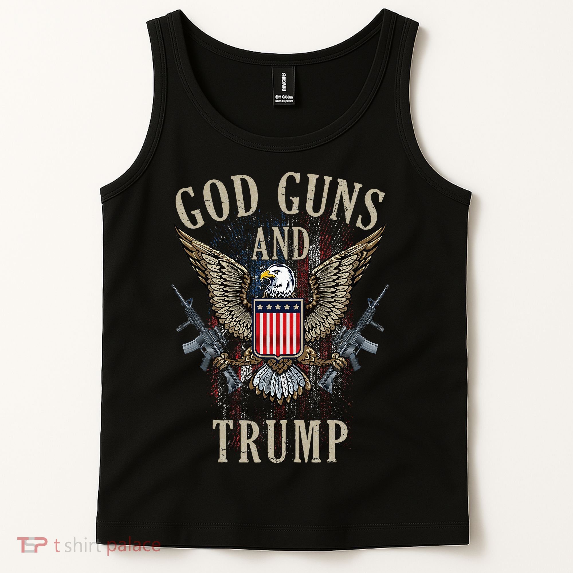 God Guns And Trump 2nd Amendment Flag Ar15 American Flag Tank Top
