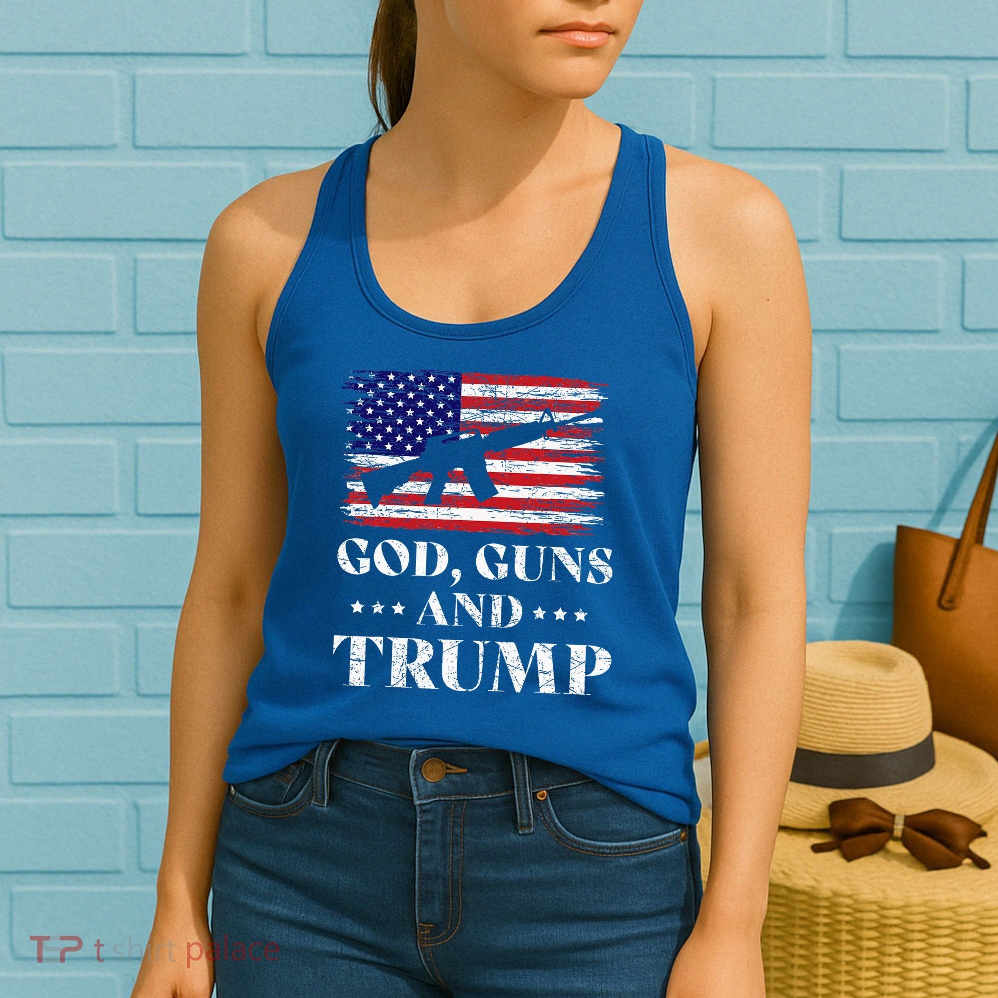 God Guns And Trump Women's Tank Top
