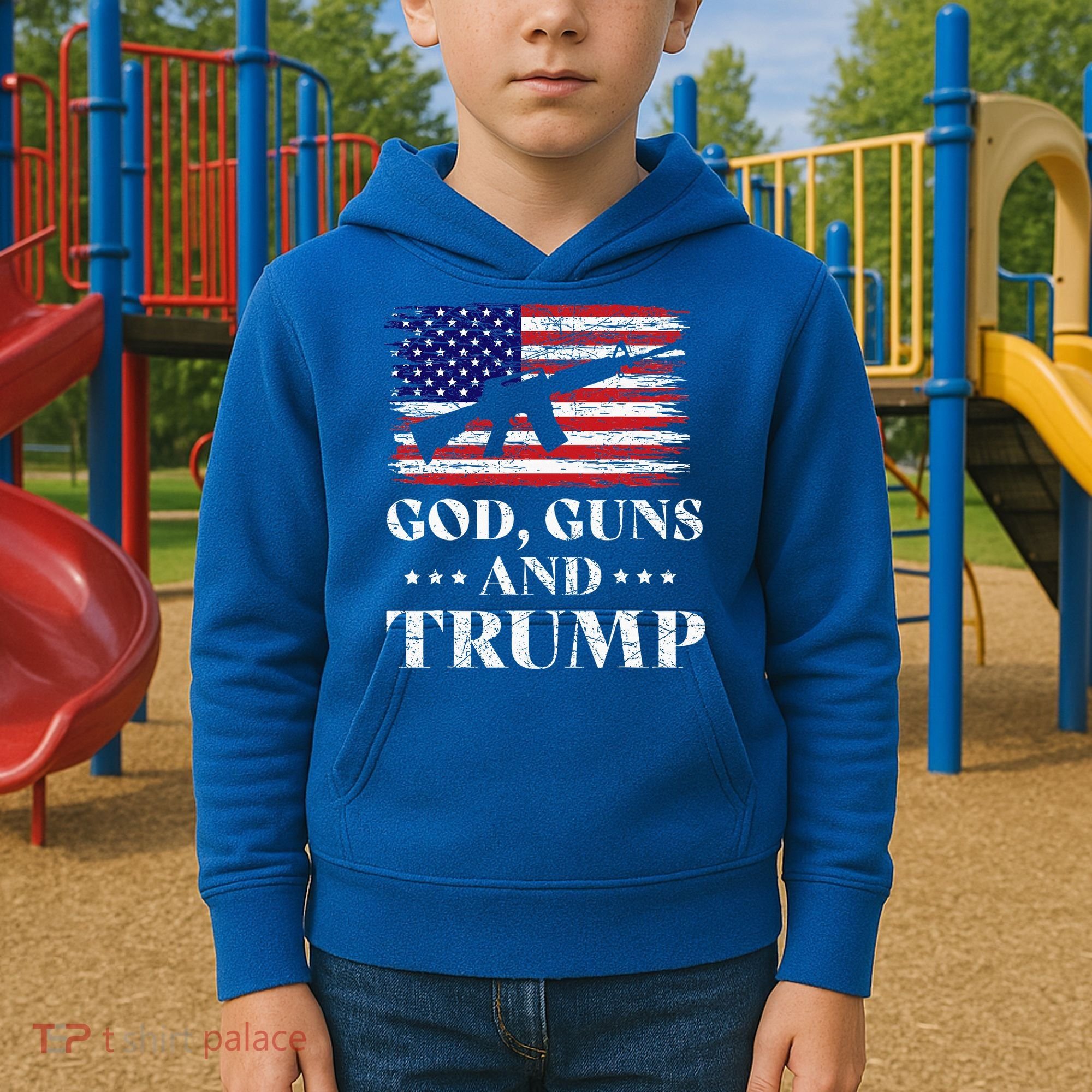 God Guns And Trump Kids Hoodie