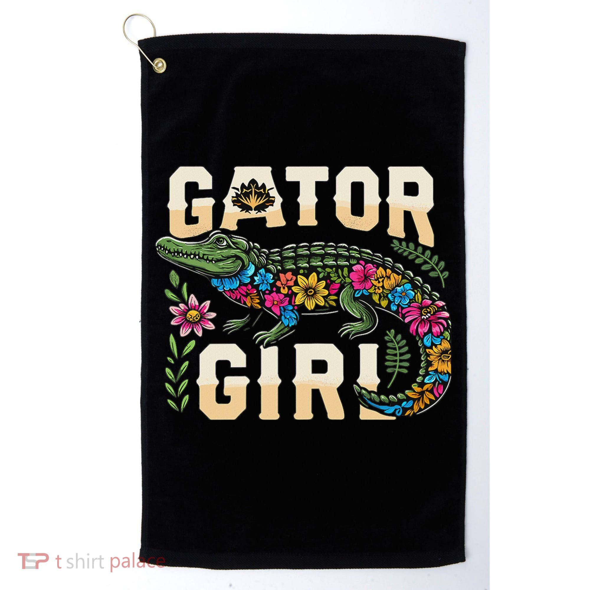 Gator Girl Alligator Crocodile Golf Towel