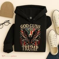 God Guns And Trump 2nd Amendment Flag Eagle American Flag Hoodie thumb 4