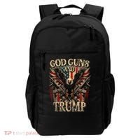 God Guns And Trump 2nd Amendment Flag Eagle American Flag Backpack thumb 0