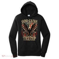 God Guns And Trump 2nd Amendment Flag Eagle American Flag Women's Hoodie thumb 0