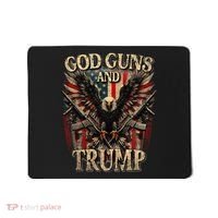 God Guns And Trump 2nd Amendment Flag Eagle American Flag Mousepad thumb 0
