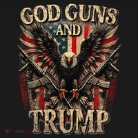 God Guns And Trump 2nd Amendment Flag Eagle American Flag Women's Tank Top thumb 5