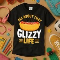Glizzy Gobbler All About That Glizzy Life Hot Dog Kids T-Shirt thumb 3