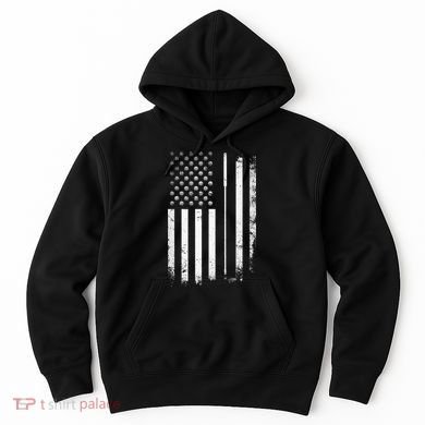 Golf Golfer American Flag Golf Flat Hoodie