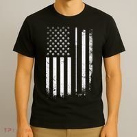 Golf Golfer American Flag Golf Flat T-Shirt thumb 3