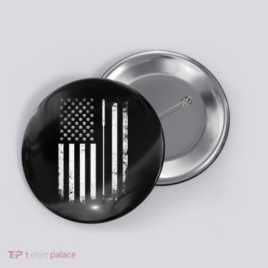 Golf Golfer American Flag Golf Flat Button