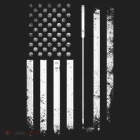 Golf Golfer American Flag Golf Flat Hat thumb 2