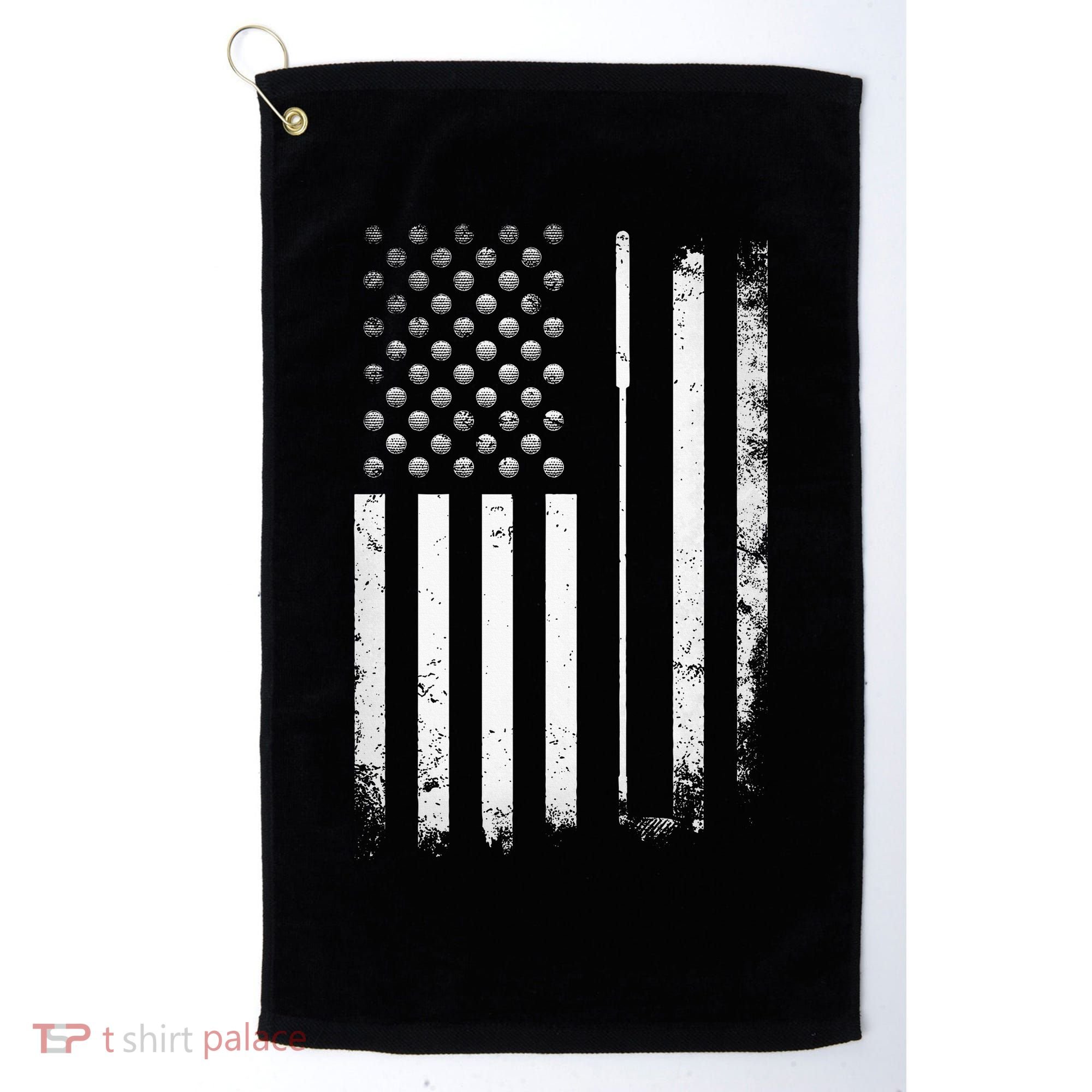 Golf Golfer American Flag Golf Flat Golf Towel