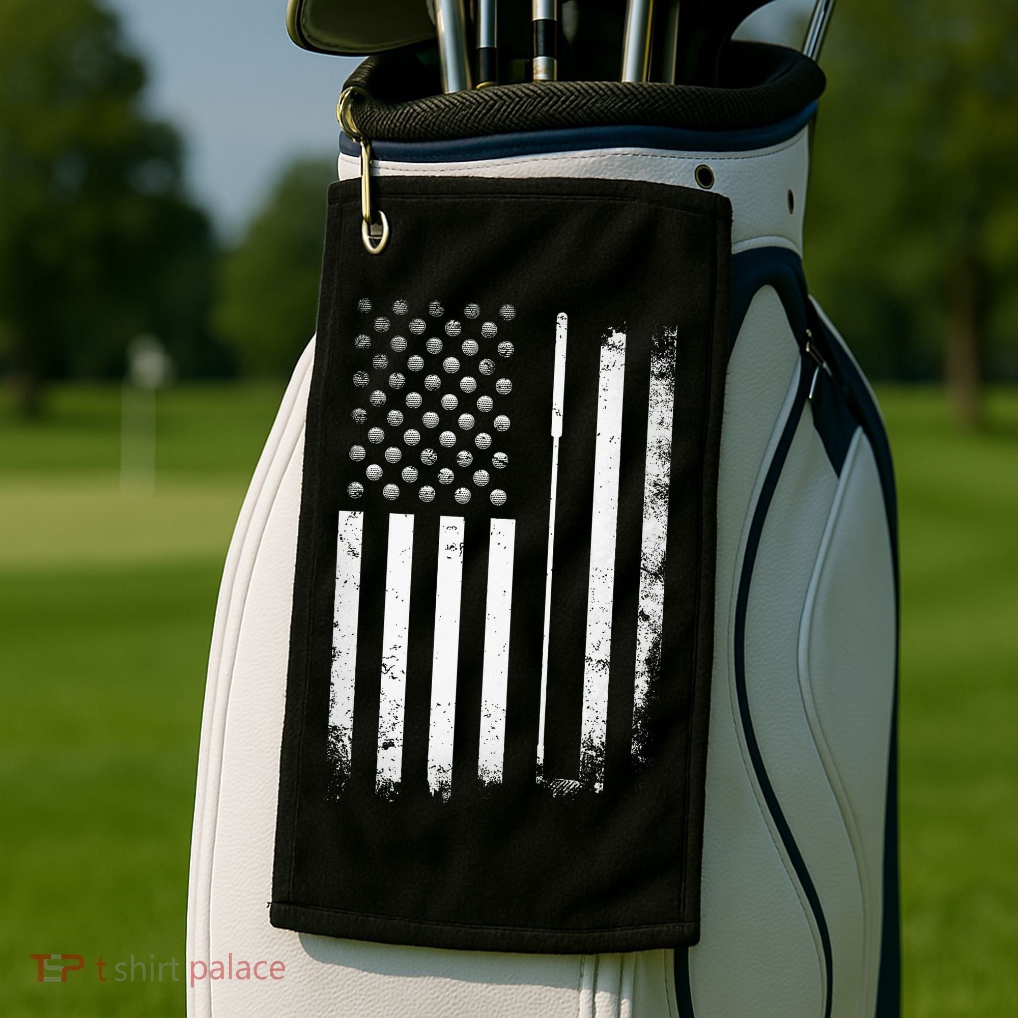 Golf Golfer American Flag Golf Flat Golf Towel