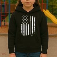 Golf Golfer American Flag Golf Flat Kids Hoodie thumb 3