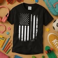 Golf Golfer American Flag Golf Flat Kids T-Shirt thumb 3