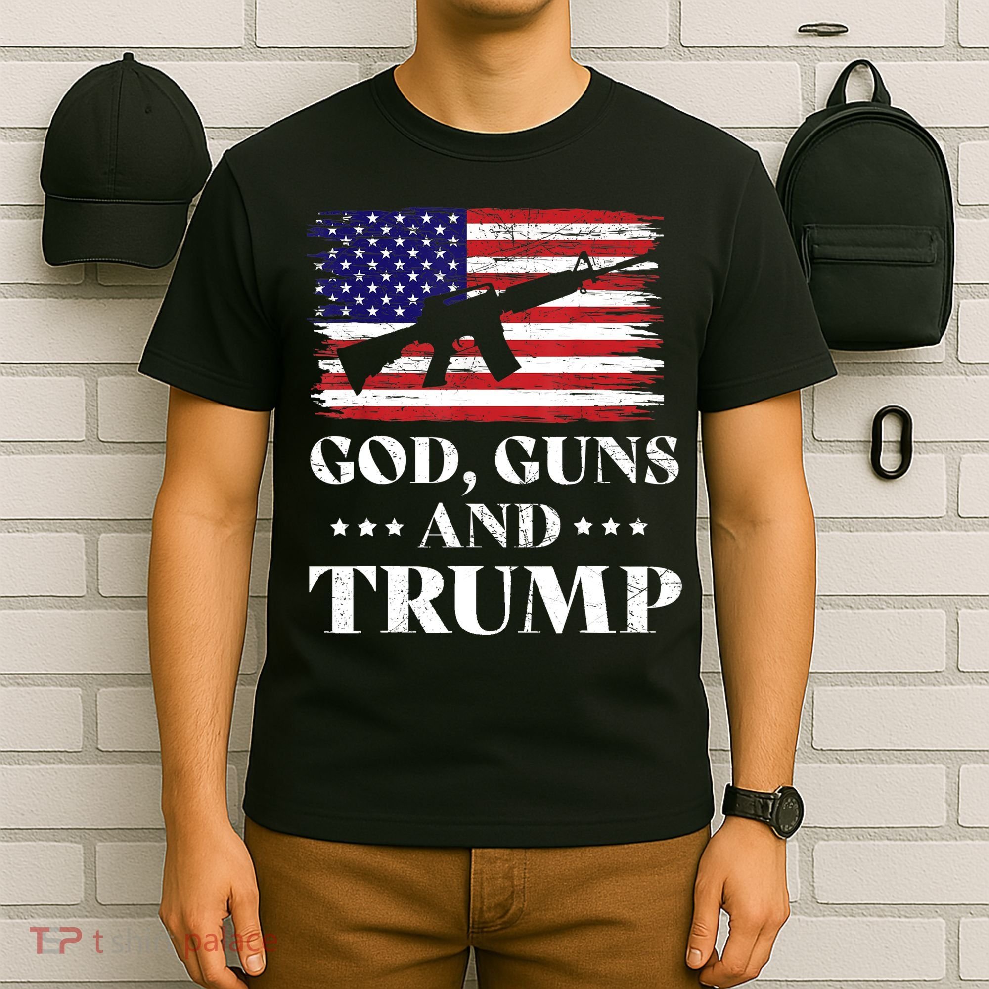 God Guns And Trump Gift For Donald Trump Supporters On President's Day T-Shirt