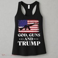 God Guns And Trump Gift For Donald Trump Supporters On President's Day Women's Tank Top thumb 3