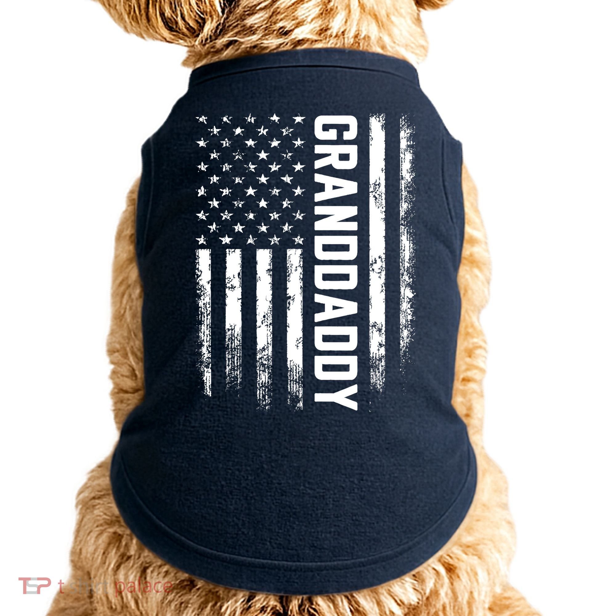 Granddaddy Gift America Flag Gift For Father's Day Doggie Tank