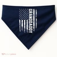 Granddaddy Gift America Flag Gift For Father's Day USA-Made Doggie Bandana thumb 0