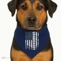 Granddaddy Gift America Flag Gift For Father's Day USA-Made Doggie Bandana thumb 1