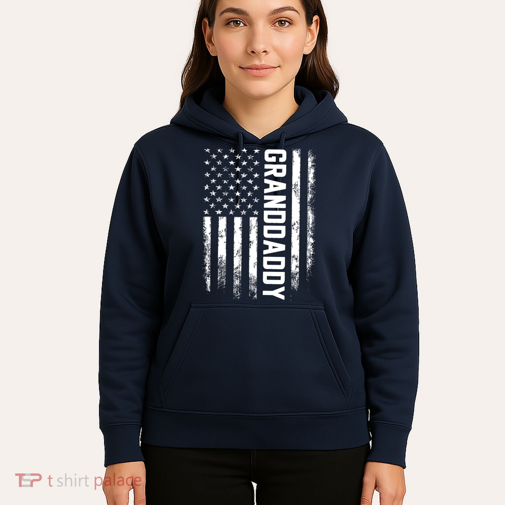 Granddaddy Gift America Flag Gift For Father's Day Hoodie