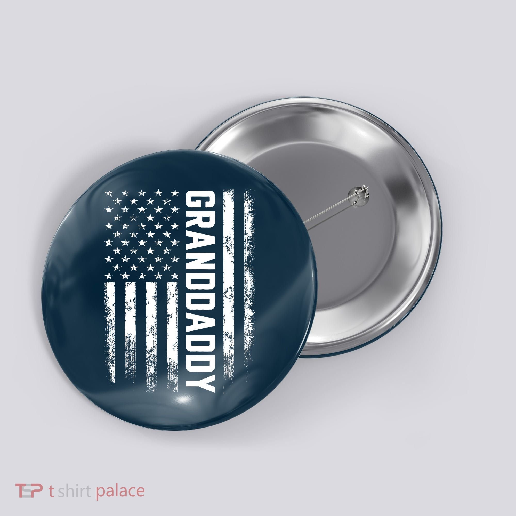 Granddaddy Gift America Flag Gift For Father's Day Button