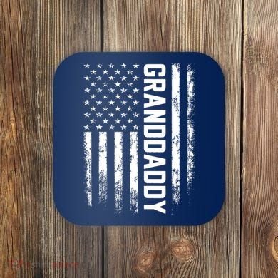 Granddaddy Gift America Flag Gift For Father's Day Coaster